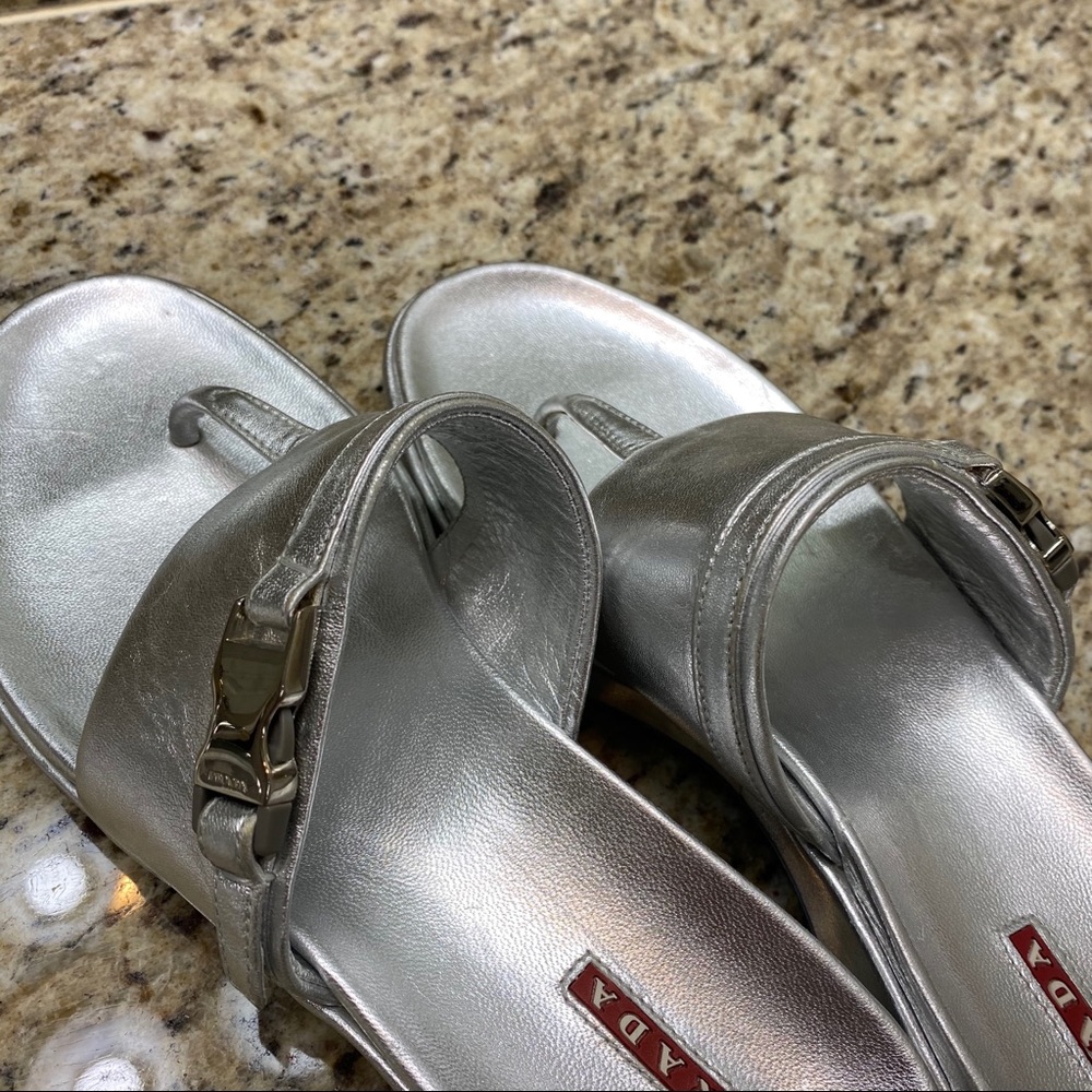 Prada Silver Women's Sandals - Picture 6 of 6